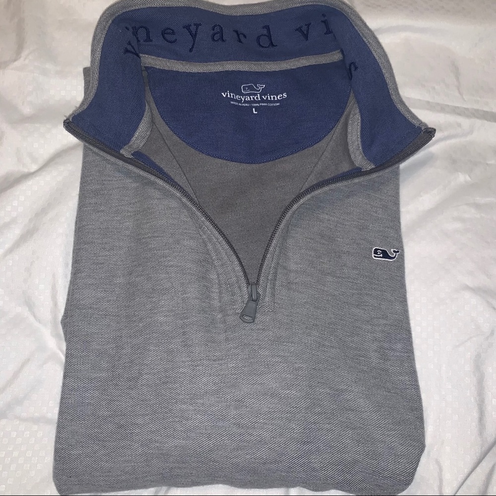 Vineyard Vines Saltwater 1/4 zip pullover Large